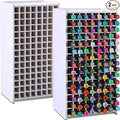 Sunnychicc 2 Pack Marker Storage Organizer, 240 Slots Total Art Supply Holder for Desk, Marker Rack with Removable Dividers for Colored Pencils & Paint Brushes (13 x 6.6 x 5.3 Inch)