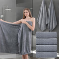 Ycosy Gray Bath Towels Set 35x70 Inches - Luxury 600 GSM Oversized Bath Sheet Towel,Extra Large Microfiber - Quick Dry,Highly Absorbent,Super Soft Shower Towels Spa Hotel Bathroom Towel Set (4-Pack)