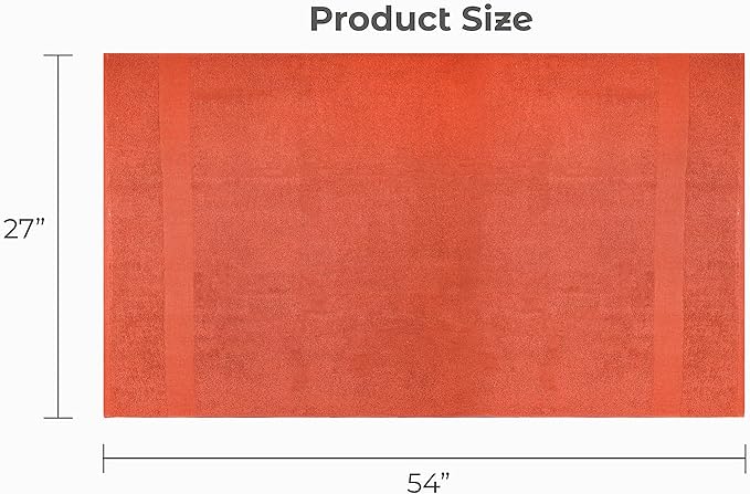 Softolle Luxury Bath Towels Set of 4 (27” x 54”) | Towels for Bathroom | Super Soft | Highly Absorbent Towels for Home, Spa, Gym (Coral)