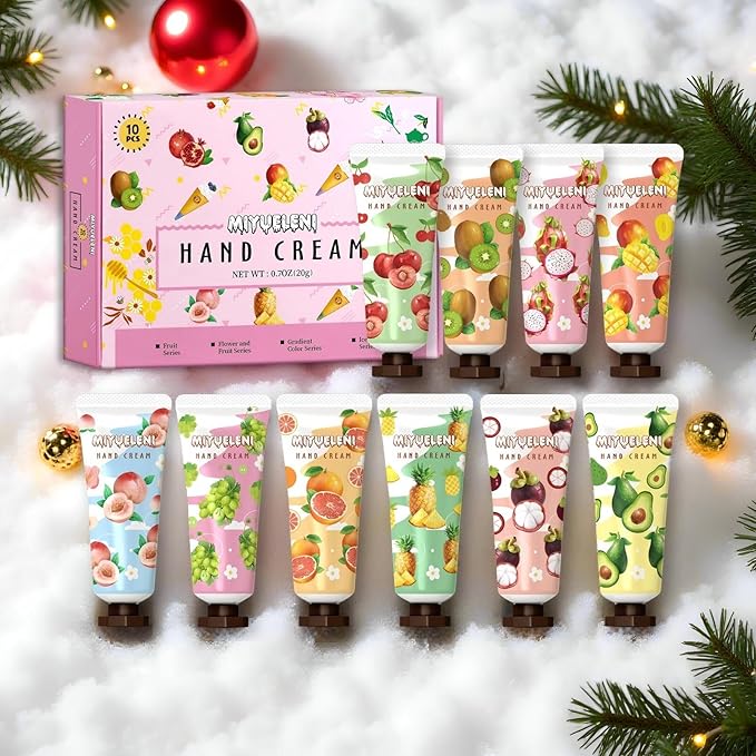 10 Pack Hand Cream Gift Set,Mothers Day Gifts,Moisturizing Hand Lotion Travel Size,Easter Basket Stuffers,Gifts for Women,teenager, Teacher Appreciation,Nurses Week,Small Gifts Unisex