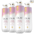 Olay Body Wash for Women, Intensely Hydrating, Hyaluronic Acid Serum Complex, Renews Moisture, Free of Parabens & Phthalates, Vitamin B3 Lameller Technology, For All Skin Types, 20 fl oz (Pack of 4)