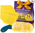Steam Eye Mask - 16 Pack Chamomile Self-Heating Warm Compress for Dry Eyes, Puffy Eyes Relief, Cornea Care, and Relaxation – Soothing & Comfortable Heated Eye Pads