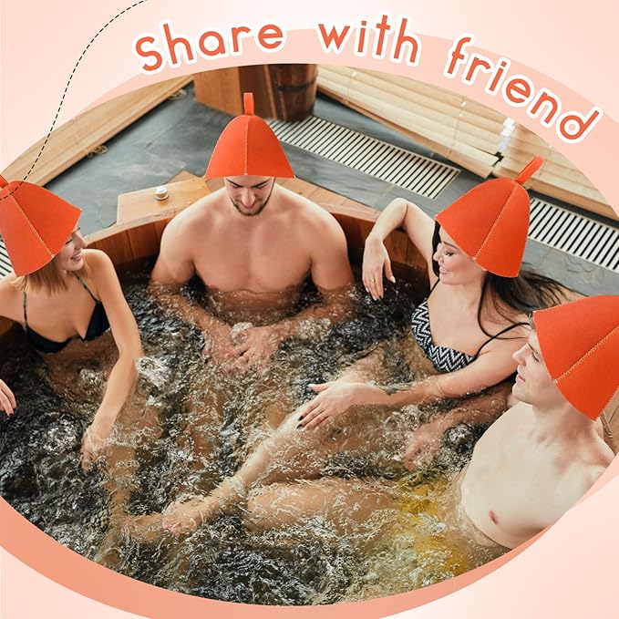 JaGely Sauna Hat for Men Women Sauna Hat Vaporarium Cap Russian Banya Cap for Bath House Accessories
