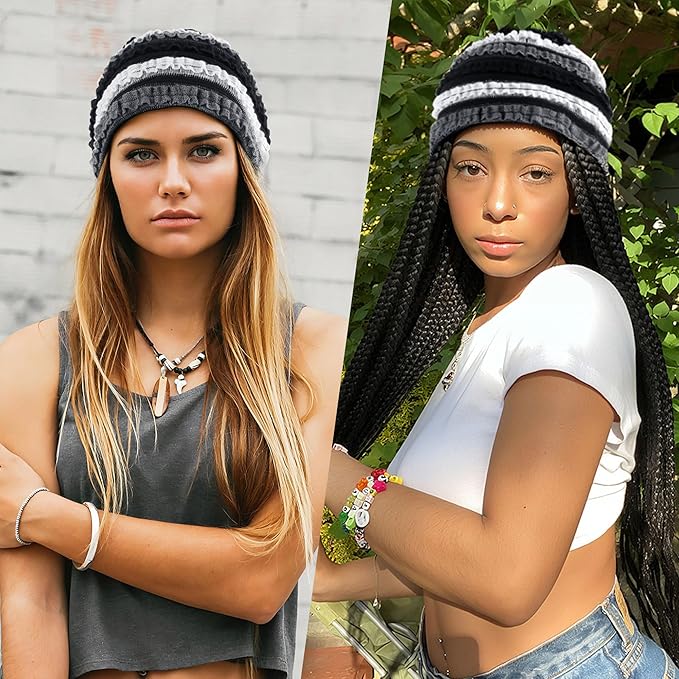 Women's Summer Beanie for Men Hat Boho Hats Adult Dwarf Hats Chemo Cap Cancer Headwear Caps Baggy Skull Sleep Cap Nightcap