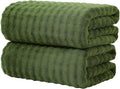 KBY Bath Towels Set of 2, Extra Large Bath Sheets 40X80 Inches,Quick Dry, Ultra Soft，Durable & Super Absorbent Oversized Bathroom Towel Sets for Adults, Gym, Spa, Pool & Hotel (Olive Green)