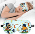 Kids Silk Sleep Mask – 100% Mulberry Silk Eye Cover, Kid Eye Mask with Adjustable Strap, Soft & Breathable Blackout Sleeping Mask for Boys and Girls Ages 5-15 (Football Style)