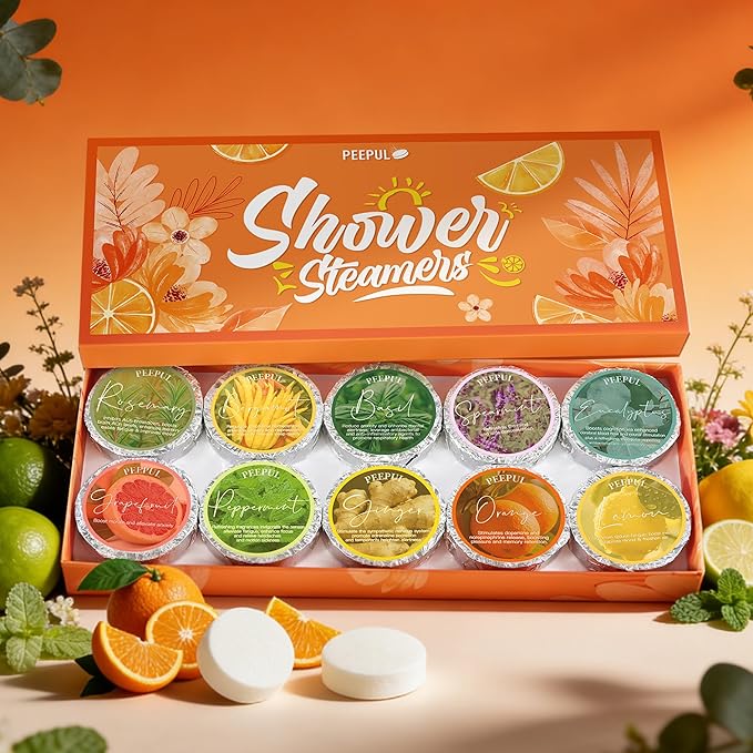 Shower Steamers Aromatherapy Mothers Day Gifts for Women - 10 Pack, Gifts for Wife Mothers Daughter Sister Morning Wake-Up Rejuvenate Home Spa Essential