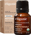 Cliganic Organic Patchouli Essential Oil - 100% Pure Natural Undiluted, for Aromatherapy Diffuser | Non-GMO Verified