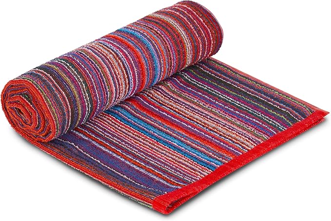 BolBom*S Bath Towel Set 4 Pack,30 x 60 Inches Large 100% Cotton Stripe Bath Towel Soft,Absorbent and Quick Dry Towels for Bathroom, Pool, Beach, Swim and Yoga, Bathroom Towels for Daily Use