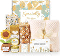 Self Care Gifts for Women Gift Baskets，Sending Sunshine Thinking of You Care Package Spa Gift Sets, Mothers Day Birthday Gifts for Women Mom Sister Wife Grandma Best Friends Her - Ivory