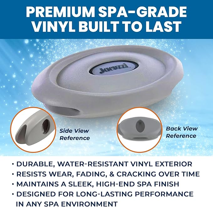 Jacuzzi J-400 Series Spa Pillow - Slide-On Hot Tub Headrest with Light Window for 2009–2019, Part #2472‑820, Replacement Spa Pillow, Head & Neck Support, Easy Slide-in Setup, Durable Comfort