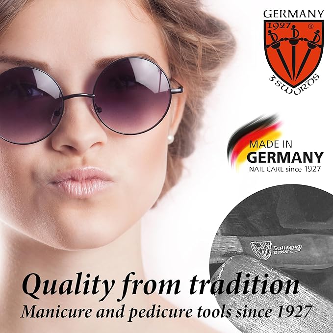 3 Swords Germany - Brand Quality Cuticle Knife Trimmer Remover Cutter (1pc.) and Cuticle Pusher Scratcher (1 pc.) Made in Germany