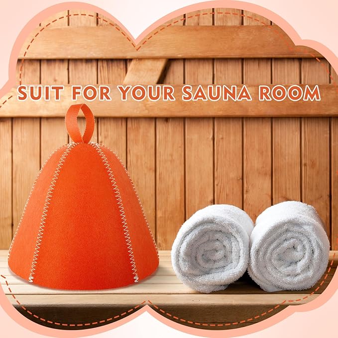 JaGely Sauna Hat for Men Women Sauna Hat Vaporarium Cap Russian Banya Cap for Bath House Accessories