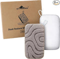 myHomeBody Dual-Texture Shower Sponge, Beauty Body Scrubber Exfoliator for Women, Exfoliating Loofah for Men, 2pc