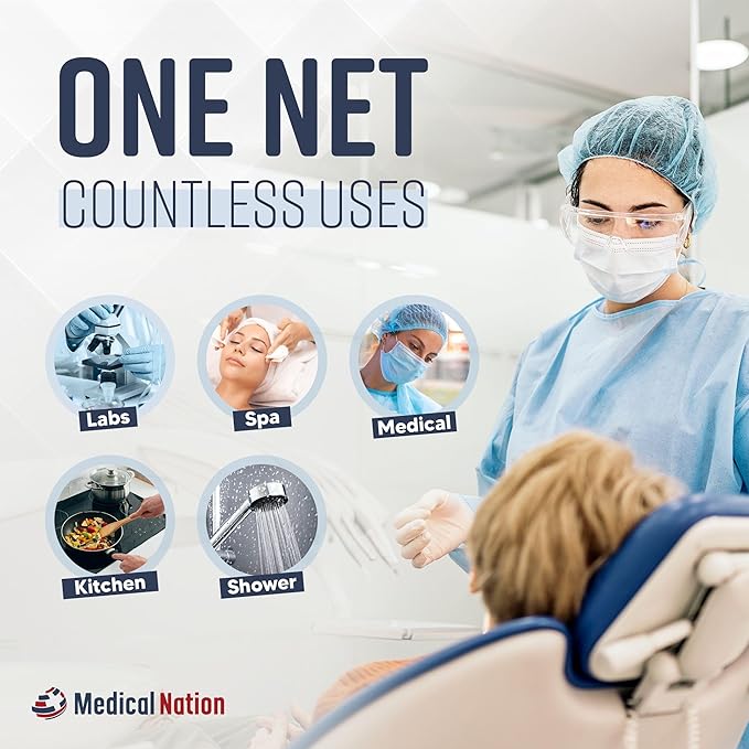 Medical Nation 21" Disposable Bouffant Caps |CASE of 1000, White| Hairnets, Non-Woven, Non-Pleated Head Hair Covers |for Medical, Labs, Nurse, Tattoo, Food Service, Hospital, Cooking - Size 21" White