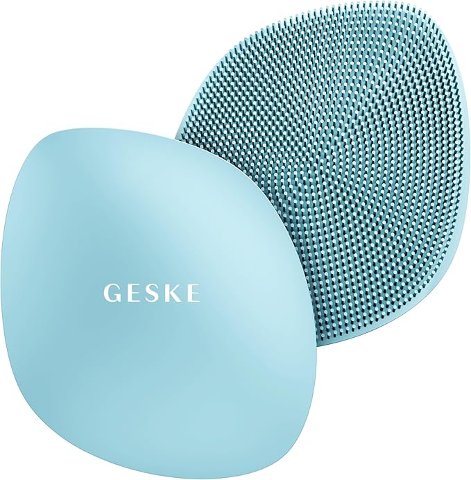 GESKE SmartAppGuided™ Facial Brush | 4 in 1 | Professional Facial Cleansing Brush | Skin Cleansing Silicone Facial Brush | Routine Skincare | Gentle Cleansing | Facial Cleanser