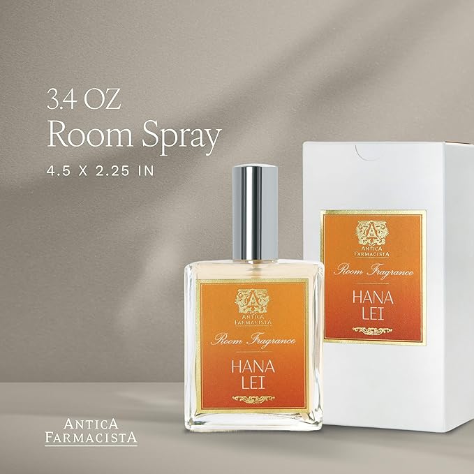 Antica Farmacista Room Spray - Elegant House Spray - Long-Lasting, Room Fragrance - Luxury Gift for Housewarming - Hana Lei, 3.4 fl oz