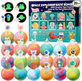 20 Pack Galaxy Bath Bombs for Kids with Space Explorer Toys, Cosmic Adventure Kids Bath Bombs with Astronauts, Rockets, Planets & Glow-in-The-Dark Aliens Inside,End-of-School Year Gifts