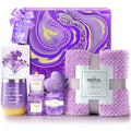 BodyRefresh Birthday Gifts for Mom, Mothers Day Gifts for Women Gift Baskets Self Care Package Gift Set With Blanket Get Well Soon Gift for Her Birthday Gift Ideas Spa Set for Adult Wife Grandma