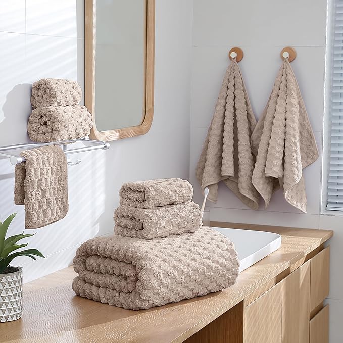 Extra Large Bath Towel Sheet-40x80 Inches Oversized,Super Soft,Quick Dry,Microfiber Shower Towels Highly Absorbent,Plush Bathroom Towels for Adults, Premium Quality (Beige, 2PCS)
