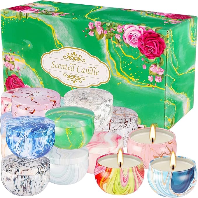 WPONSZU 16 Packs Scented Candle Gift Set for Mom | Woman, 2.5oz Jar Candles for Home Scented Bath Yoga, Natural Soy Wax, Fragrance Candle for Mothers Day, Birthday, Valentine's Day…