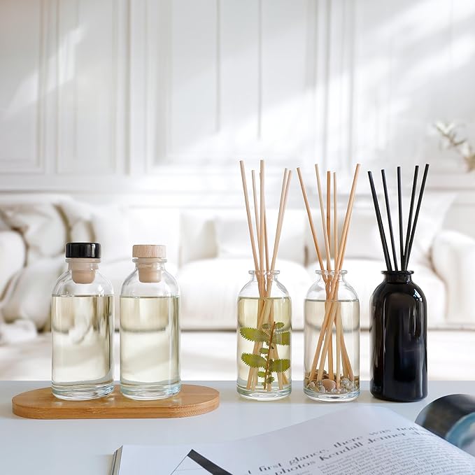 Urban Naturals Cinnamon Vanilla Oil Reed Diffuser Set | Warm, Fresh Baked Cookies | Perfect Fall Scent! | Made w/Essential Oils | Great Kitchen Scent & Gift Idea | Eco-Friendly. Vegan.