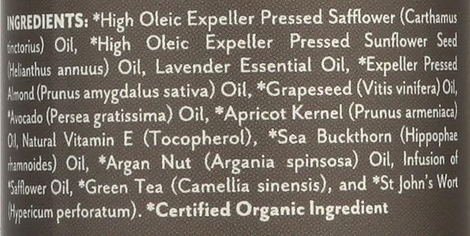 Soothing Touch Ayurveda Organic Bath, Body & Massage Oil, Calming Lavender, 4 Oz