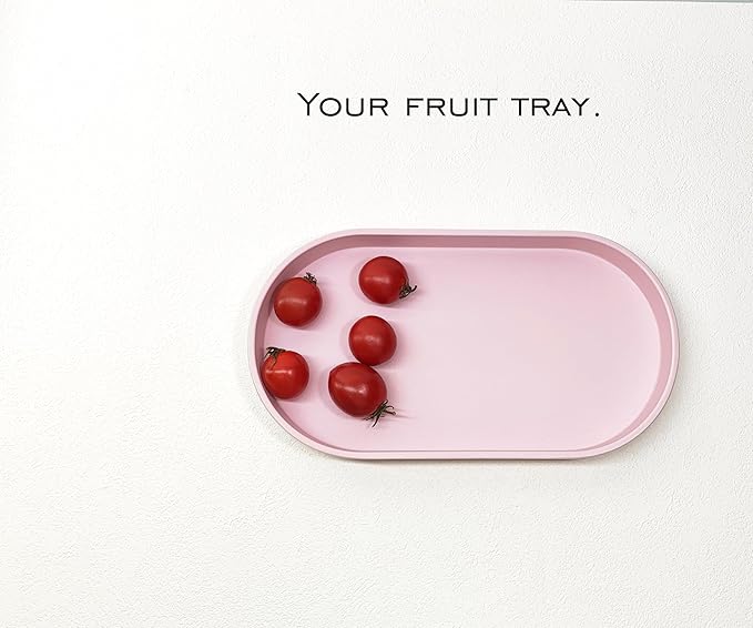 Pink Small Tray (10 inch), 3 Pack Oval Tray for Bathtub Bathroom Vanity Items, Countertop Organizer, Soap, Perfume.