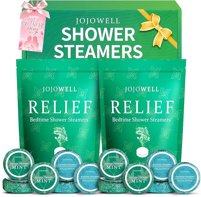 Eucalyptus & Mint Shower Steamers Aromatherapy with Essential Oils - 12 Pack Gifts for Women Men, Eucalyptus for Shower, Nasal Relief, Birthday Mothers Day Gifts for Mom Wife