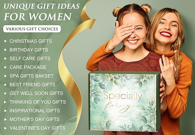 Mothers Day Birthday Gifts for Women Self Care Gift, Get Well Soon Gift Baskets Relaxing Spa Care Package for Women with Blanket, Unique Gift Baskets for Mom Her Wife Girlfriend Friend Sister Teacher