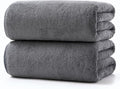 Lumimi Towels 2 Piece Soft Microfiber Bath Towel Set Salon Gym Yoga Travel Super Absorbent Lightweight Quick Dry and Durable, 55" L x 27" W, 2 Pack Dark Grey