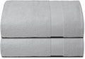 Belizzi Home Premium Cotton Oversized 2 Pack Bath Sheet 35x70-100% Pure Cotton - Ideal for Everyday use - Ultra Soft & Highly Absorbent - Machine Washable - Light Grey