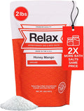 Relax Spa & Bath Aromatherapy Bath Salts for Hot Tub, Bath, or Spa, 2LB Bag Infused with Magnesium, Bath Salt for Soaking, Honey Mango Scent