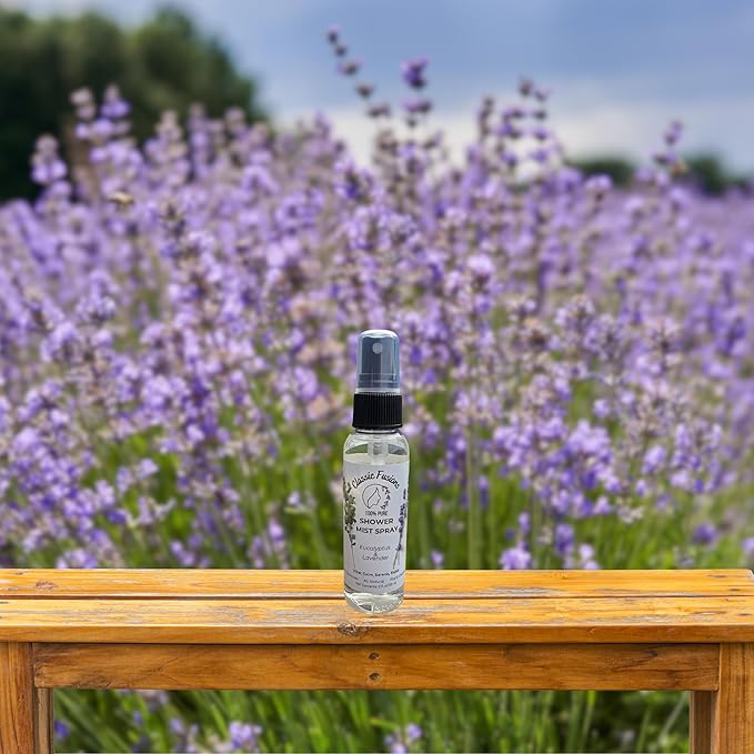 100% Pure Eucalyptus Shower Mist Spray- 2oz Natural Mist for Refreshing Scent. Relaxing & Unwinding- Perfect for Shower, Steam Room, Linens & Room Freshener (Lavender)