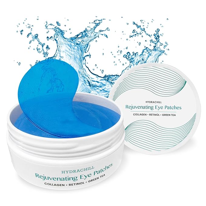 Eye Patches for Reducing Puffy Eyes and Dark Circles (60 patches), Wrinkles (Anti - Wrinkle) | Eye mask patches for Skincare with Retinol, Collagen, Hyaluronic Acid, Green Tea | Anti Wrinkle Patches