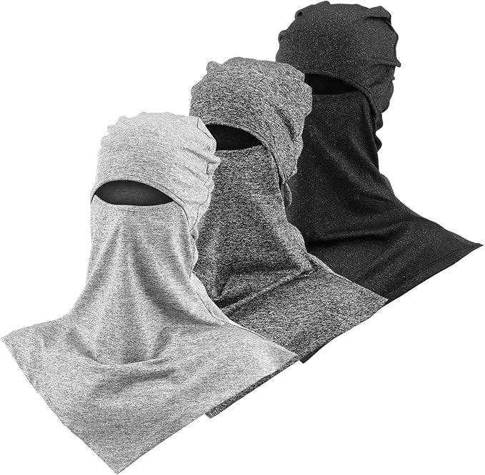 SATINIOR 3 Piece Balaclava Face Cover Sun Protection Neck Cover Summer Balaclava Motorcycle Face Mask for Men Women