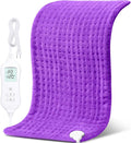 NOWWISH Heating Pad for Back Pain Relief & Period Cramps, 33x17 Inches Large Electric Heating Pad with 10 Heat Settings, Timer & Auto Shut-Off, Machine Washable, Mothers Day Gifts for Mom, Purple
