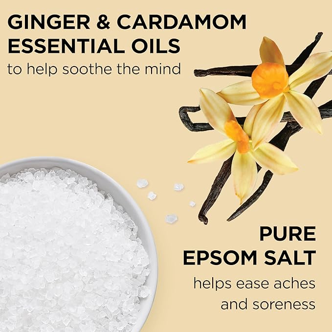 Dr Teal's Epsom Salt Magnesium Soak, Vanilla Comfort, 3 lbs (Pack of 4)