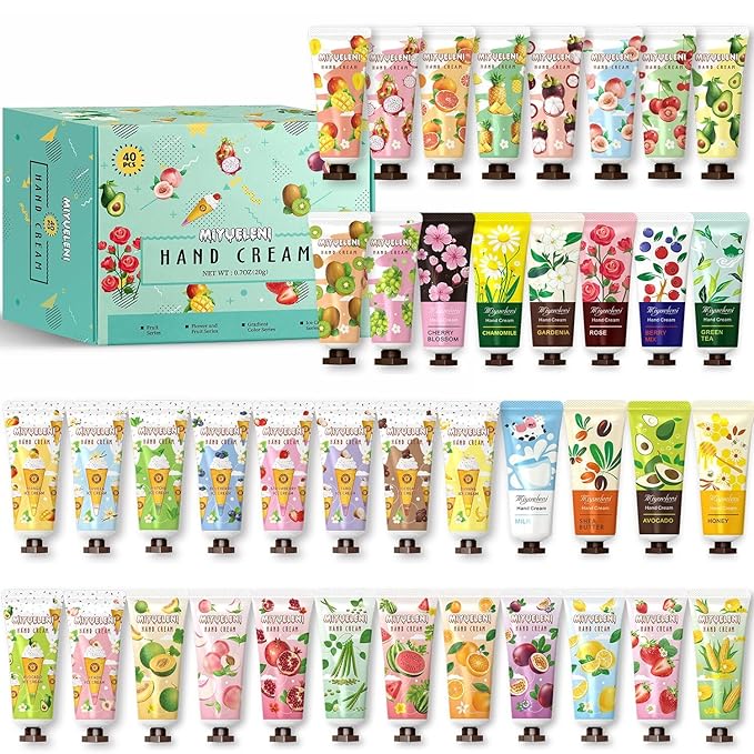 40 Pack Hand Cream Gift Set,Mothers Day Gifts, Moisturizing Hand Lotion for Dry Hands, Gifts for Women&Teen Girls, Teacher Appreciation Gifts,Nurses Week Gifts, Unisex Gifts Bulk