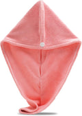 Microfiber Hair Towel Wrap, Super Absorbent Twist Turban Dry Hair Cap with Button Loop Fasten