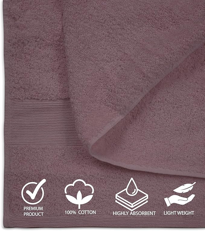 Softolle 100% Cotton Luxury Bath Sheets - Pack of 2 (35" x 70") | Super Soft, Quick-Dry & Highly Absorbent Towels for Bathroom, Home, Spa & Gym (Purple Ash)