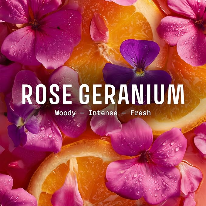 Panier des Sens - Mother’s Day Gift Set - Geranium Rose Hand Cream & Roll-On Eau de Toilette - 95% Natural Ingredients - Vegan - Made in France - Self-Care Gift for Mom - 1.7 Fl Oz + 0.3 Fl Oz