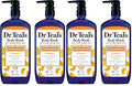 Dr Teal's Body Wash with Pure Epsom Salt, Glow & Radiance with Vitamin C & Citrus Essential Oils, 24oz (Pack of 4)