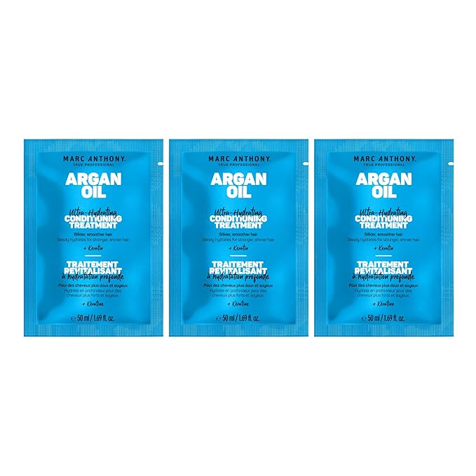 Marc Anthony Argan Oil Travel Size Mask Sachet Bundle, 3-pack