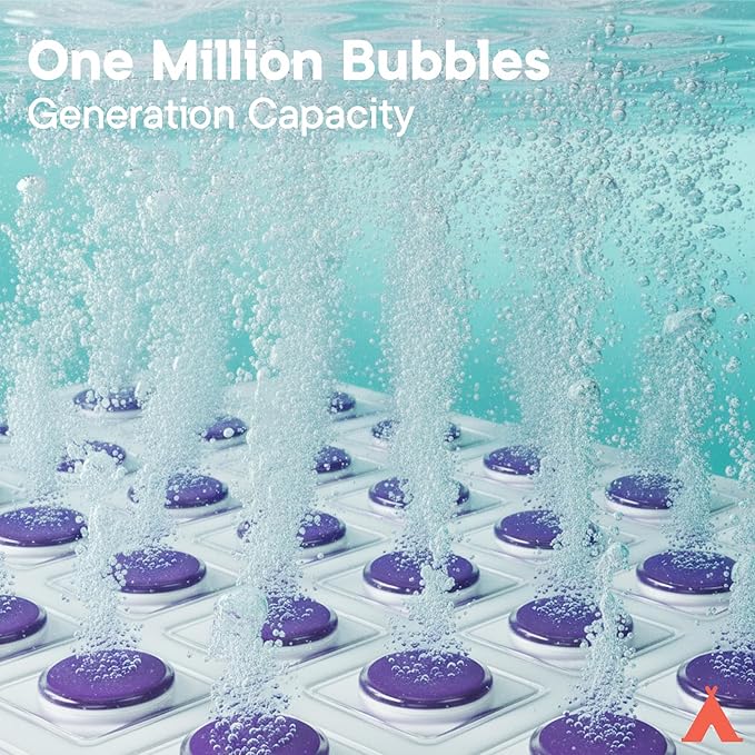 Bubble Bath Massager Mat for Bathtub, 47.24" x 14.57" Full-Body Heated Air Spa with 6-Level Adjustable Bubbles, Non-Slip Waterproof Design, Remote Control, for Stress, Muscle Relief & Relaxation,