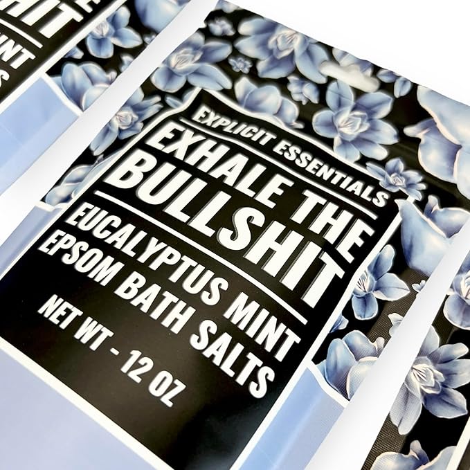 Explicit Essentials Eucalyptus Mint Epsom Bath Salts, Relaxing Aromatherapy Blend, 12 oz