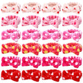 WILLBOND 24 Pieces Spa Headband Bulk Skincare Headbands Face Wash Makeup Hairband Bow Facial Washing Face Head Wraps Adjustable Soft Flannel Towel for Women Shower (Casual)