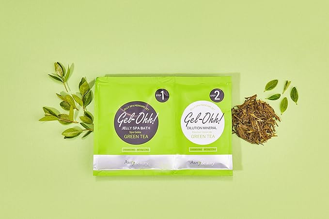 AVRYBEAUTY Gel-Ohh Jelly Spa Bath 3 pack, Green Tea Infused, Green Tea Scented, Pedicure, Salon Services, Jelly Pedicure, Pedi, Heat & Aroma Therapy