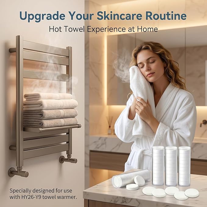 Disposable Face Towel Hot Face Towels spa hot towel for face Towels Suitable for Towel Warmers manually Soaked in Water or Can be Used in dispensers Compressed Towel Tablets (80PCS spa Soft Towels)