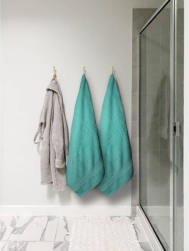 Softolle 100% Cotton Luxury Bath Sheets - Pack of 2 (35" x 70") | Super Soft, Quick-Dry & Highly Absorbent Towels for Bathroom, Home, Spa & Gym (Turquoise)